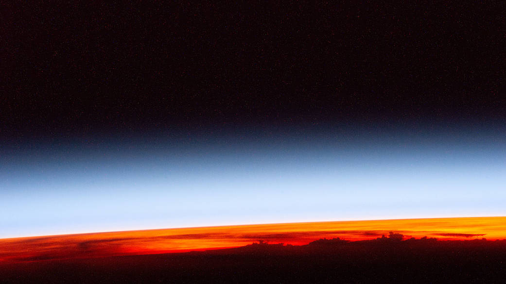 The first rays of an orbital sunrise