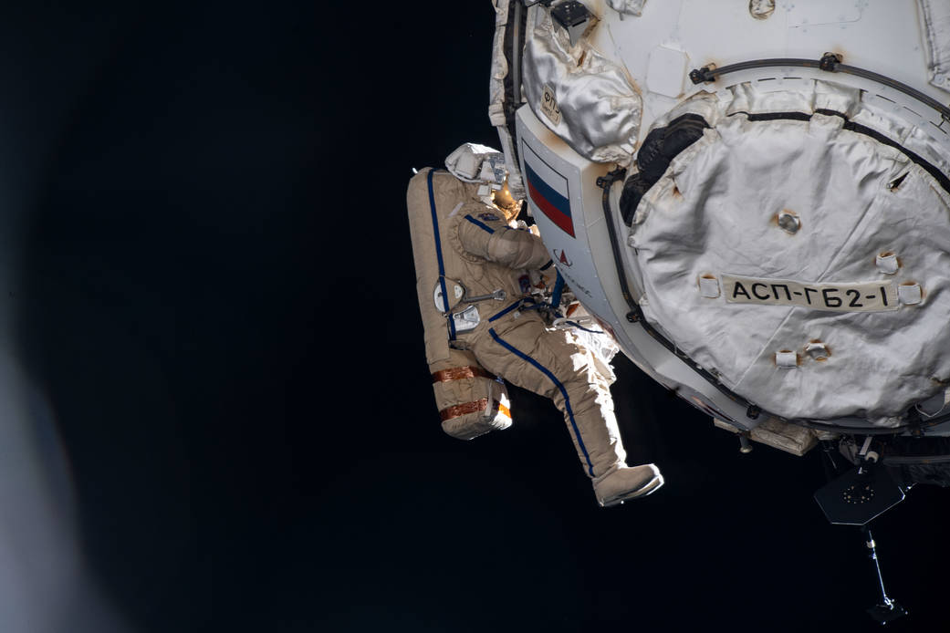 Russian spacewalker Pyotr Dubrov