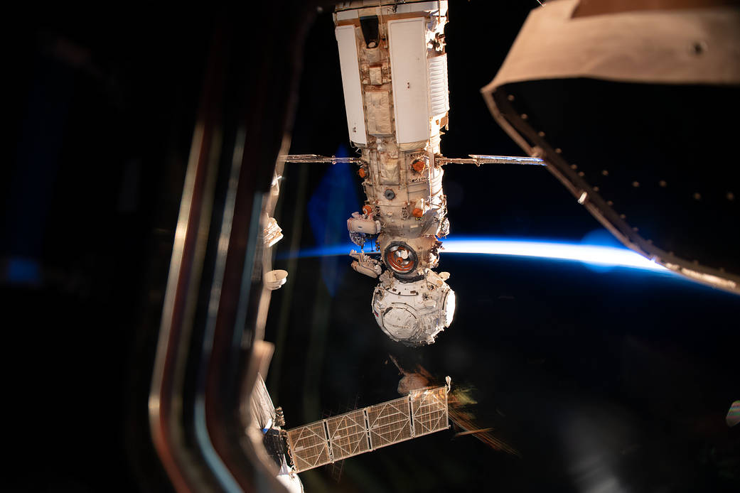 Russian spacewalkers Pyotr Dubrov and Anton Shkaplerov