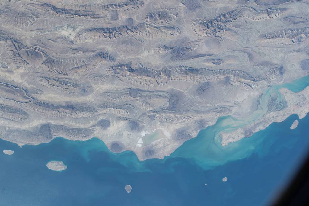The semi-desert, southern coast of Iran on the Persian Gulf