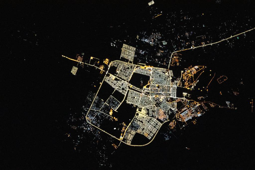 The city lights of Tabuk, Saudi Arabia