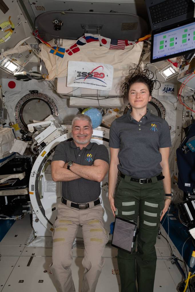 NASA astronauts Mark Vande Hei and Kayla Barron