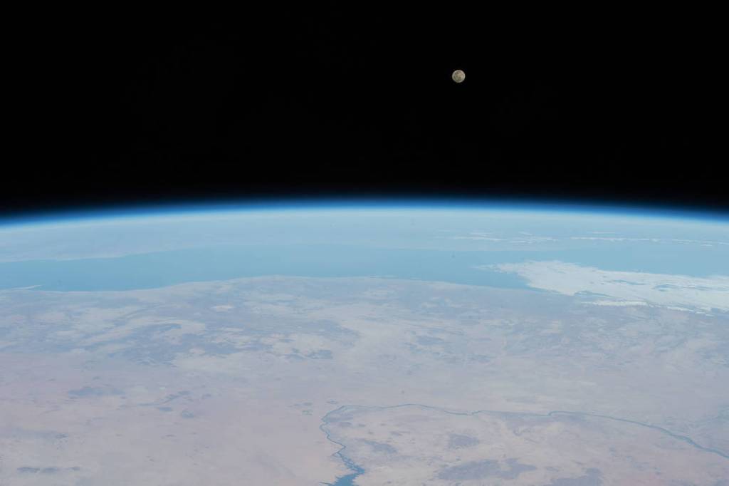 The Full Moon is pictured above the Red Sea