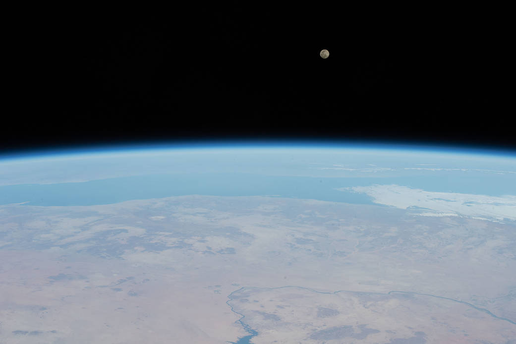 The Full Moon is pictured above the Red Sea