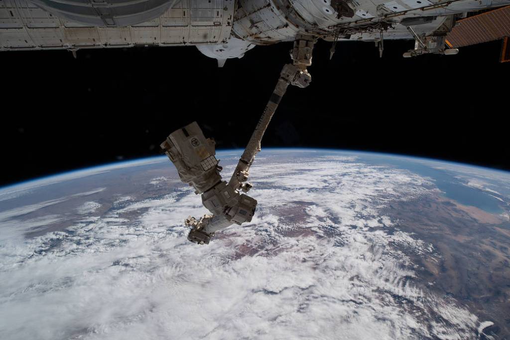 The International Space Station’s Canadarm2 robotic arm