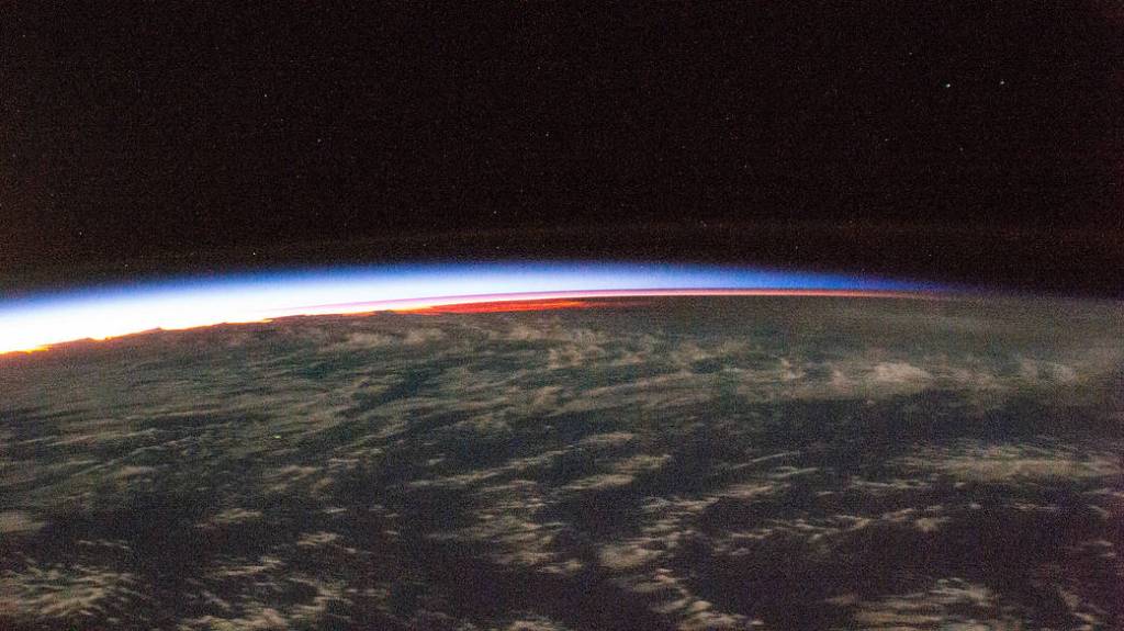 The Earth’s atmosphere above the Pacific Ocean