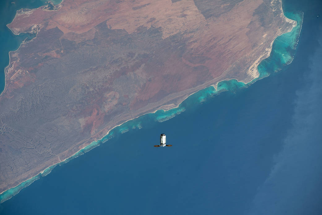 Cygnus approaches the International Space Station