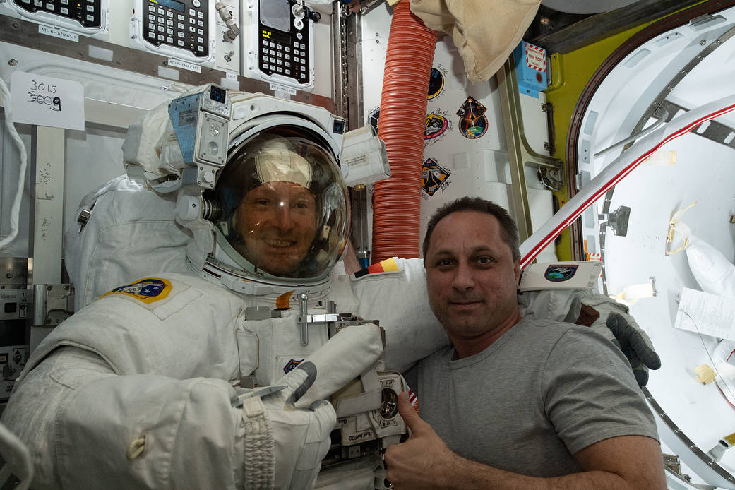 Expediton 66 crewmates Matthias Maurer and Anton Shkalperov