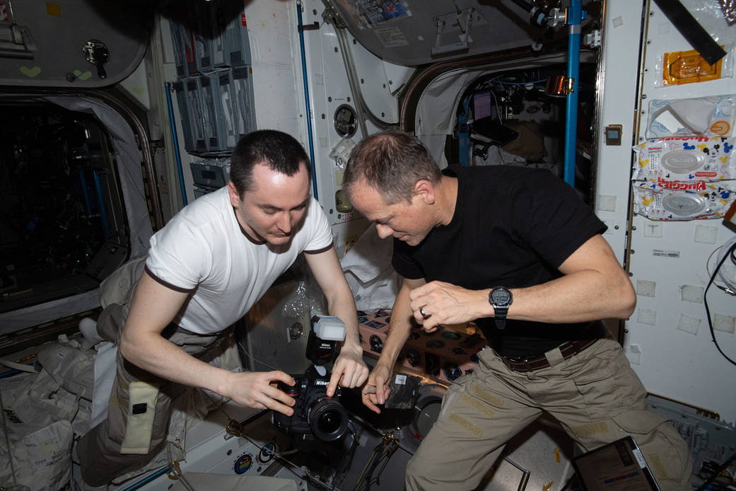 Expedition 66 Flight Engineers Pyotr Dubrov and Tom Marshburn