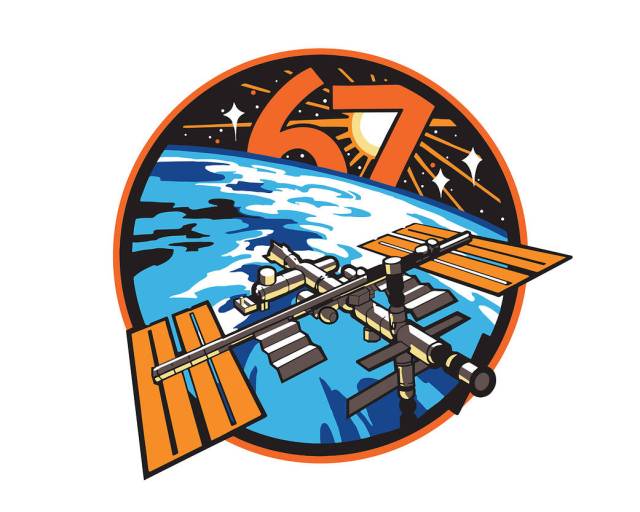 The official insignia of the Expedition 67 mission