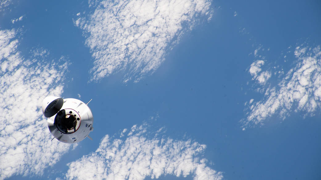 The Axiom Mission 1 approaches the station inside the SpaceX Dragon Endeavour