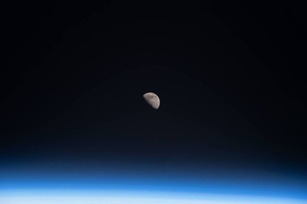 The Full Quarter Moon above the Gulf of Mexico
