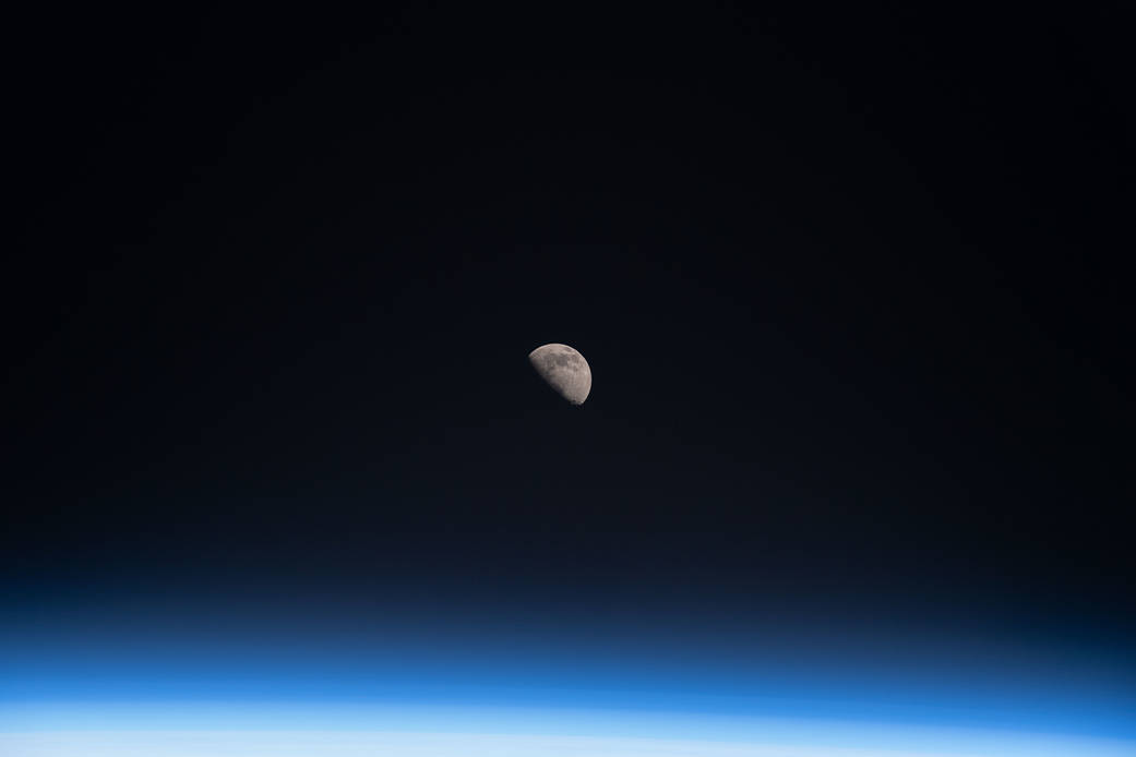 The Full Quarter Moon above the Gulf of Mexico
