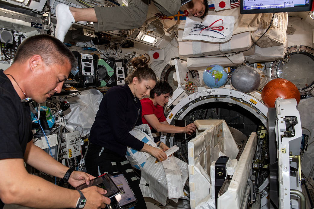 Expedition 67 Flight Engineers check out space station systems