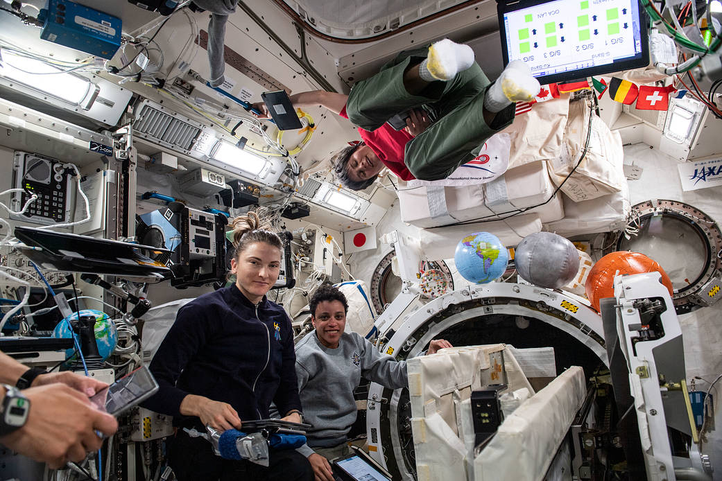 Expedition 67 Flight Engineers check out space station systems