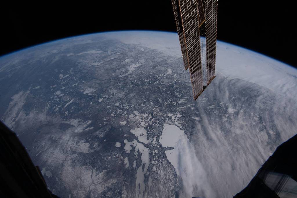 The icy, northern central portion of Canada