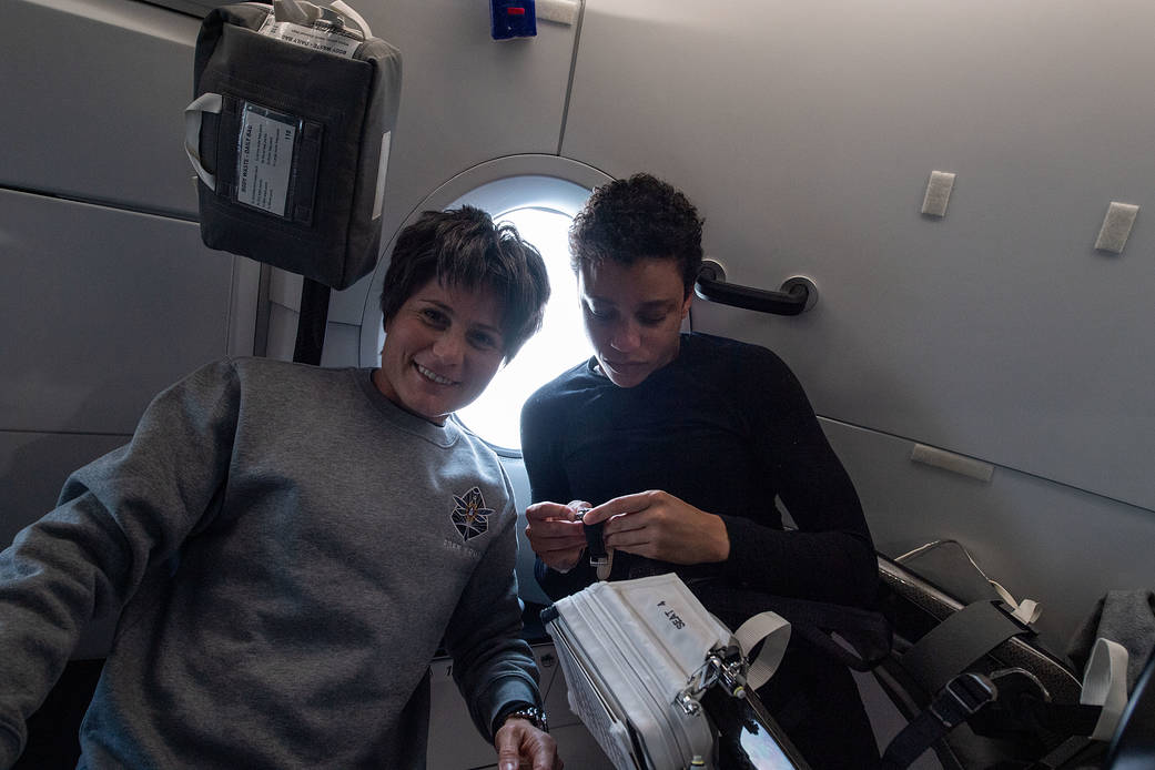 Astronauts Samantha Cristoforetti and Jessica Watkins
