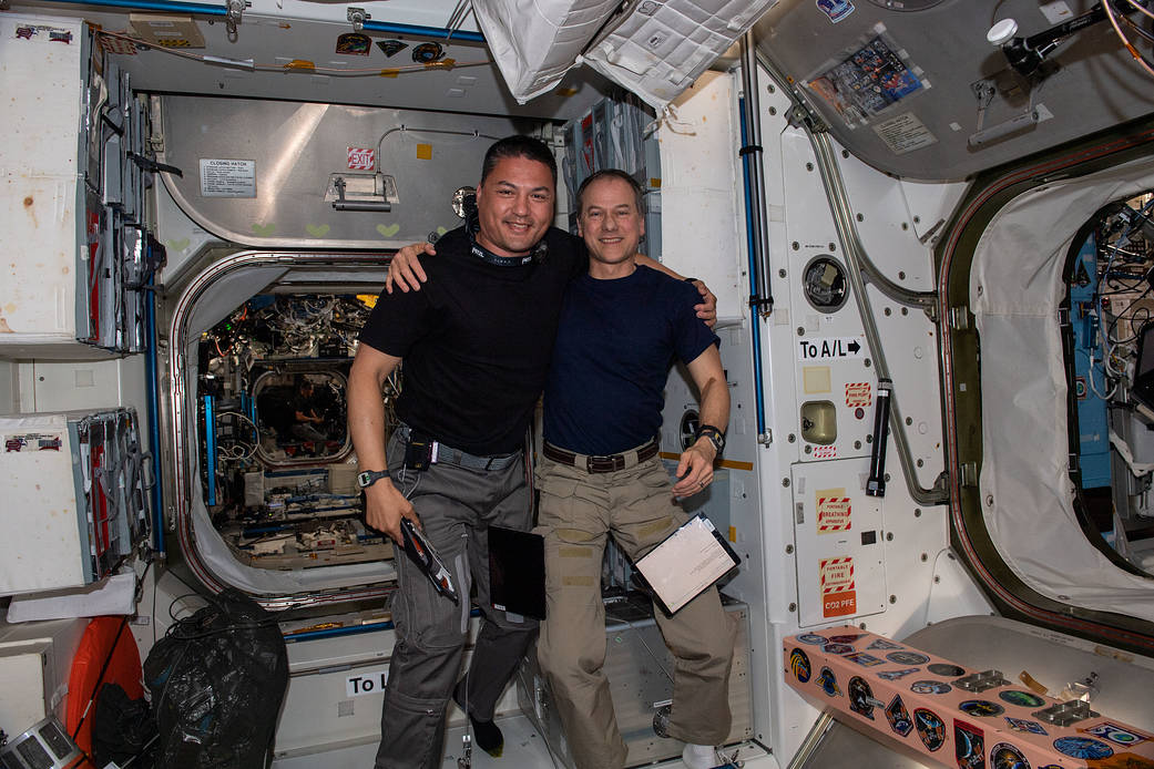 NASA astronauts Kjell Lindgren and Tom Marshburn