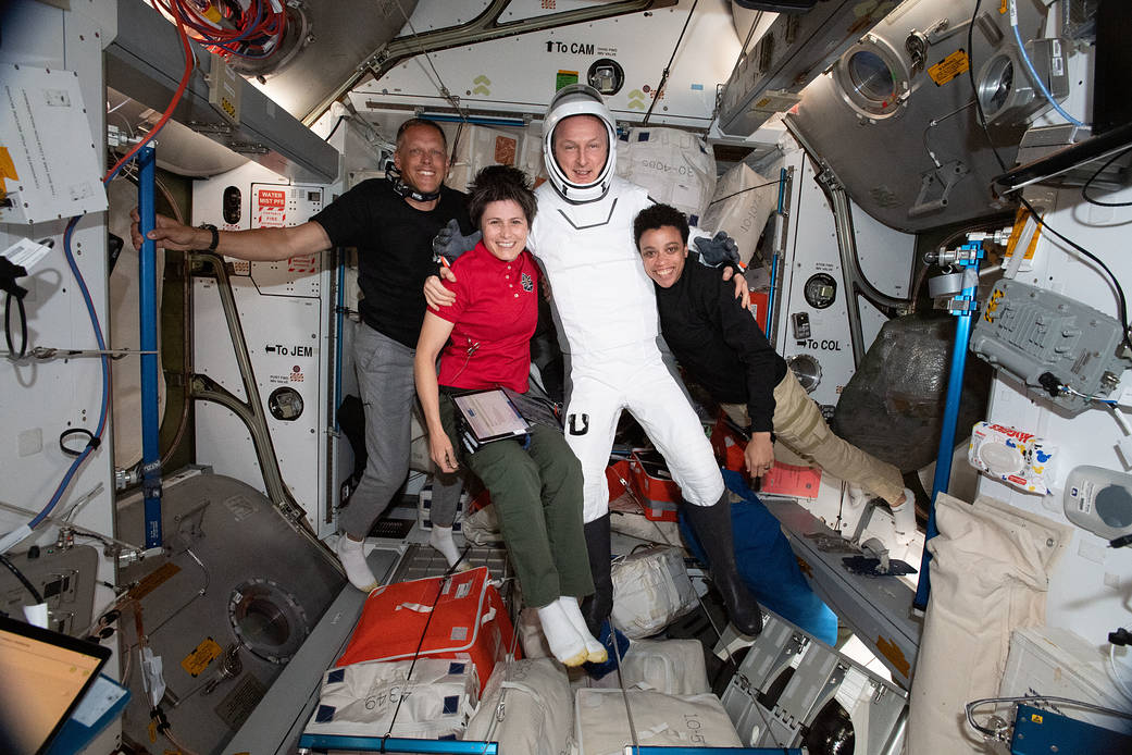 ESA astronaut Matthias Maurer is pictured in his SpaceX flight suit
