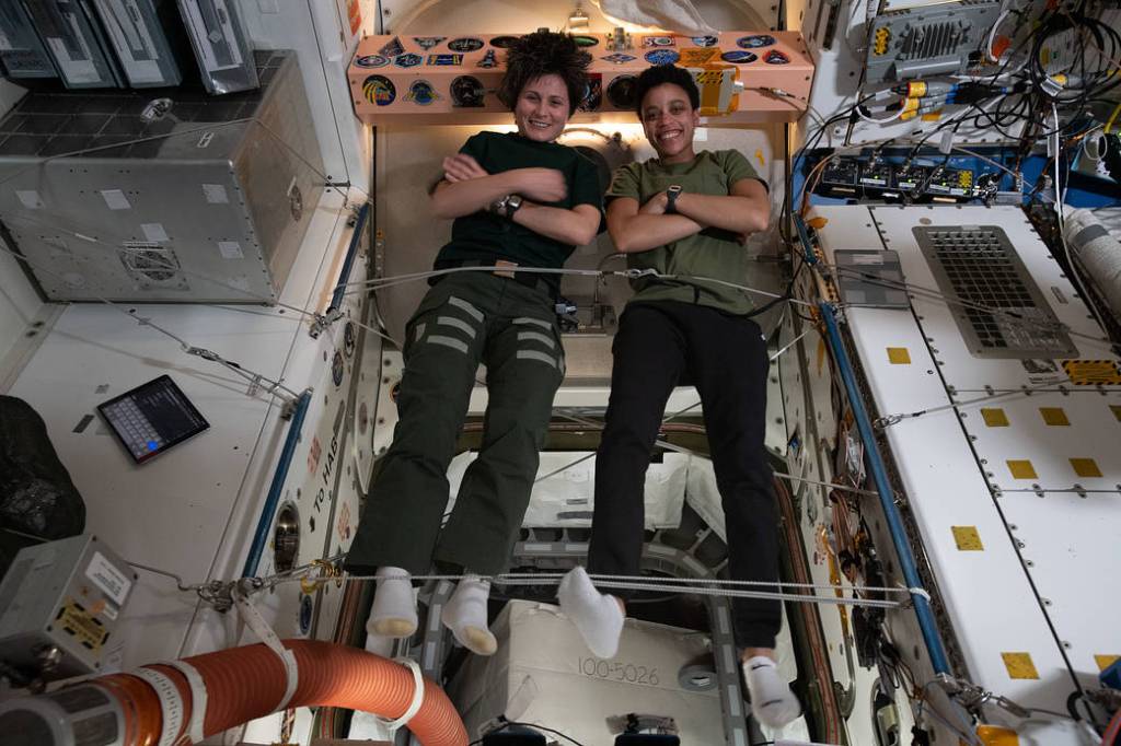 Expedition 67 Flight Engineers Samantha Cristoforetti and Jessica Watkins