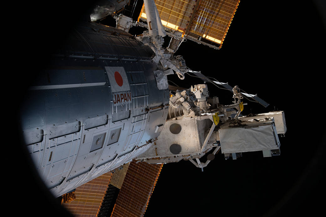 The Kibo laboratory module pictured from the Starliner crew ship