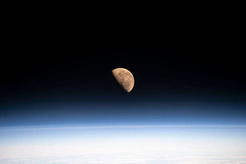 The Moon pictured the day before going into its Last Quarter phase