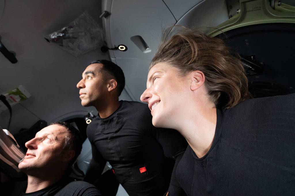 Crew-3 astronauts inside the SpaceX Dragon Endurance spacecraft