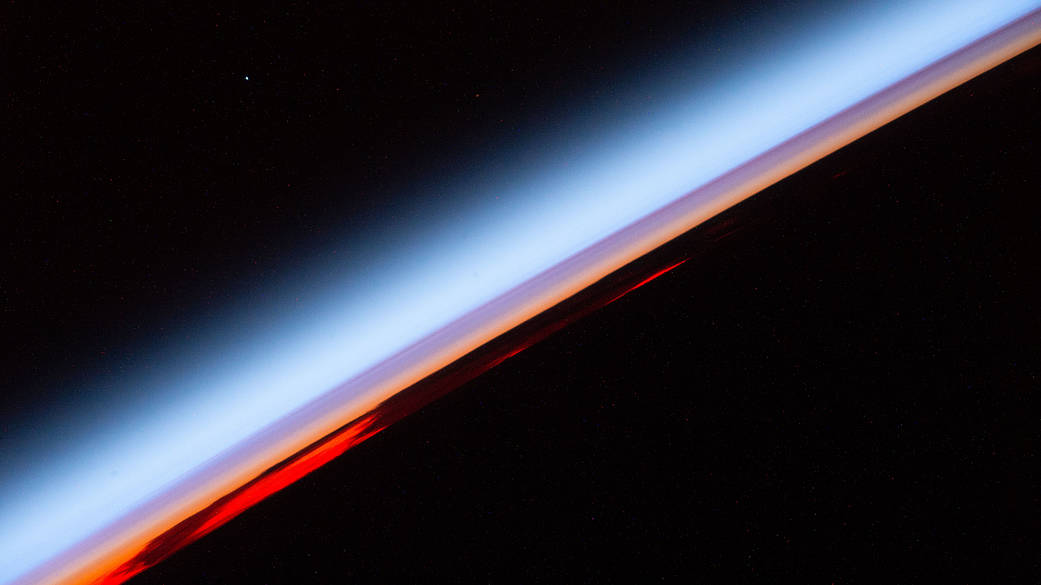 An orbital sunset above the south Pacific Ocean