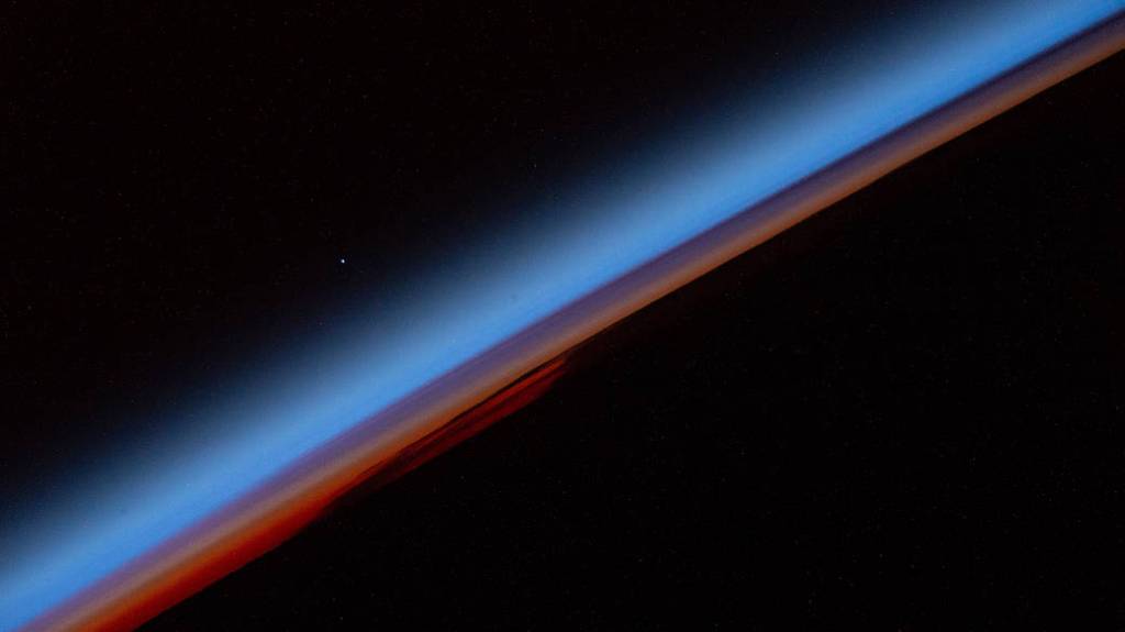 An orbital sunset above the south Pacific Ocean