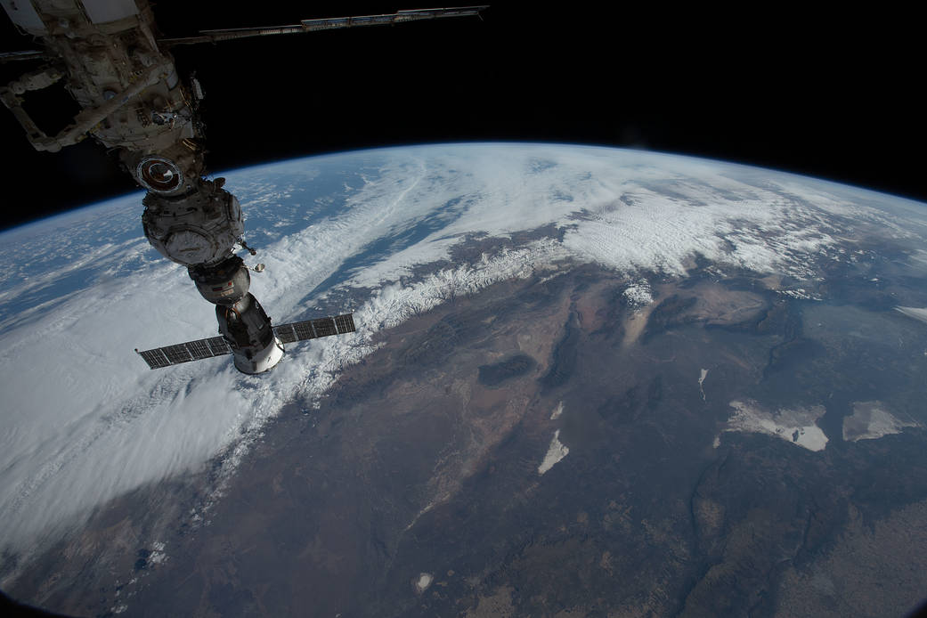 Central Argentina is pictured from the International Space Station