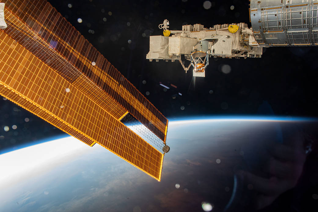 The International Space Station above the Persian Gulf