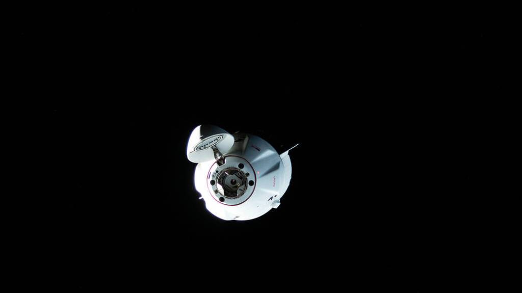 The SpaceX Dragon resupply ship approaches the space station
