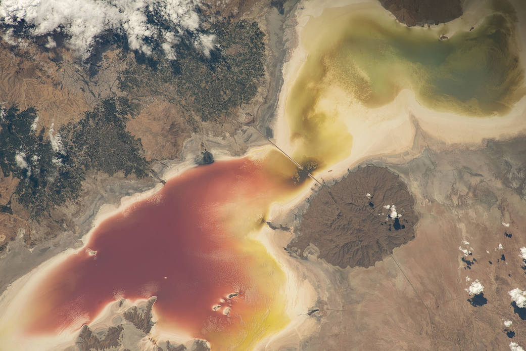 Lake Urmia in northwest Iran
