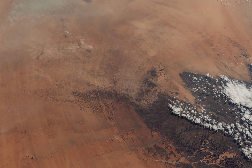 A portion of the Tibesti Mountains in the nation of Chad
