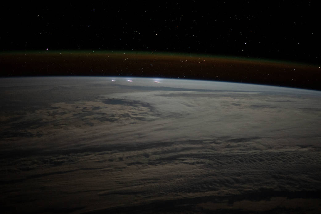 A cloudy, south Indian Ocean between Africa and Antarctica