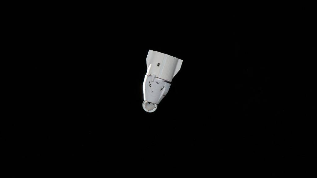The SpaceX Dragon resupply ship departs the space station