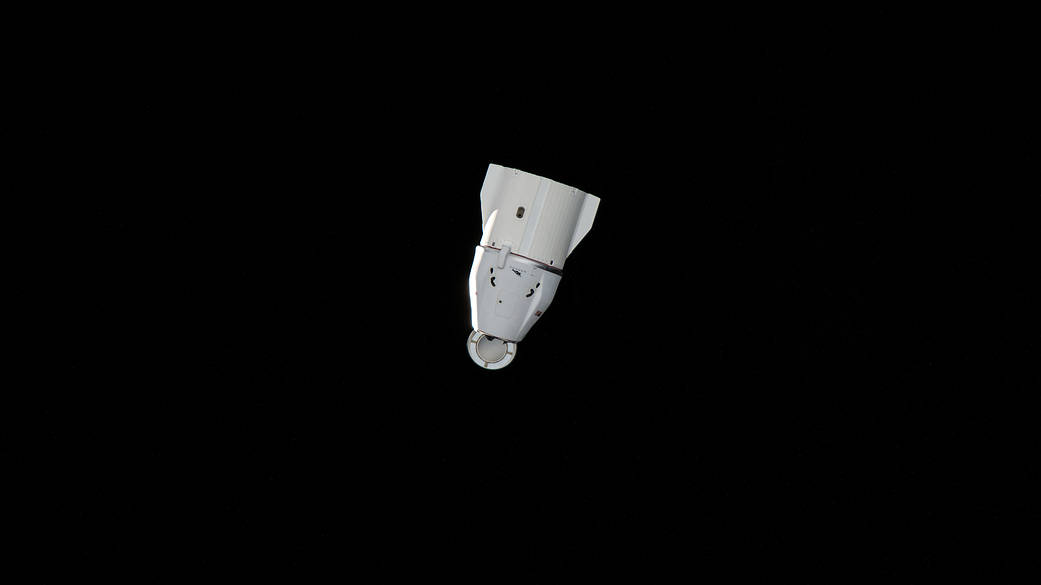 The SpaceX Dragon resupply ship departs the space station