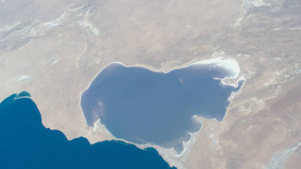 The Garabogazköl Basin on the eastern coast of the Caspian Sea