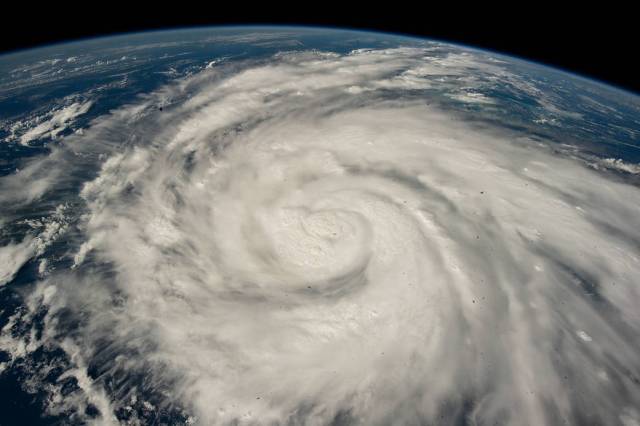 Hurricane Ian is pictured from the International Space Station