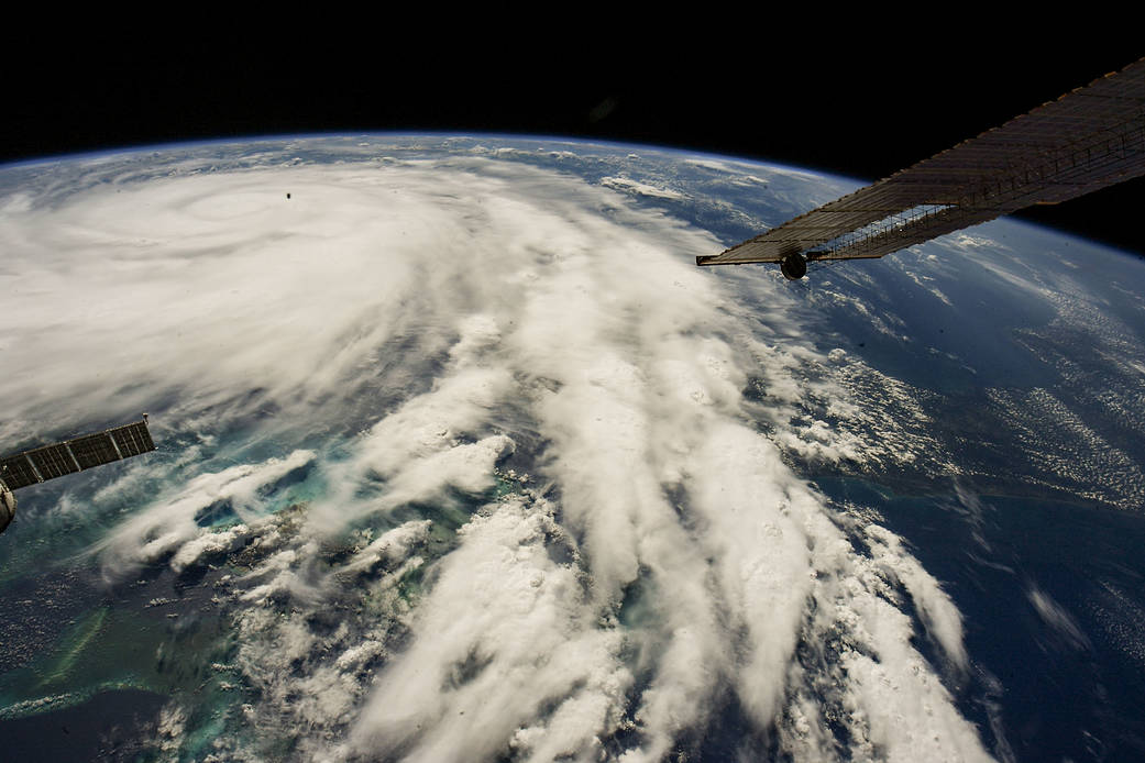 Hurricane Ian is pictured from the International Space Station