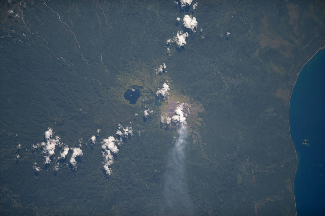 The active volcano Bagana in Papua New Guinea