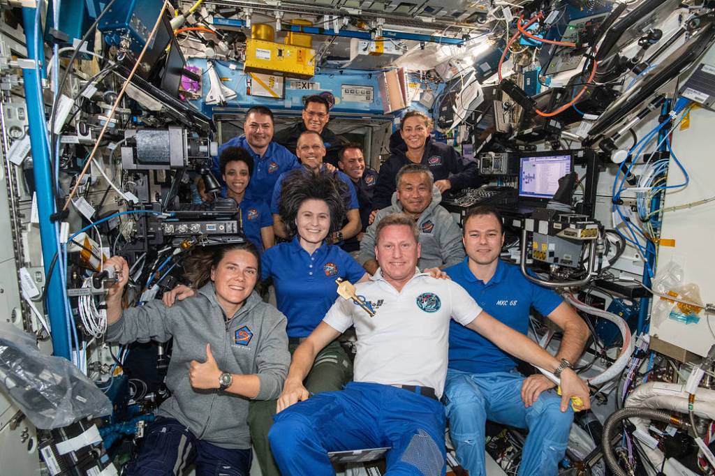 The eleven Expedition 68 crew members
