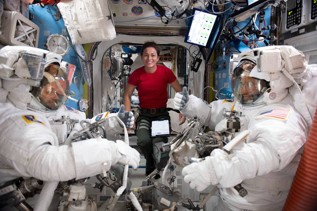 Astronauts Nicole Mann, Josh Cassada, and Frank Rubio