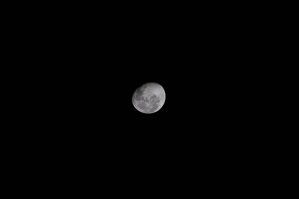 The waning gibbous Moon above the Indian Ocean