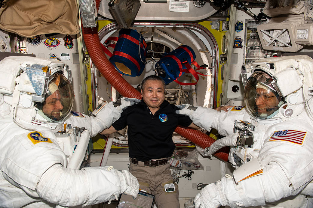Expedition 68 flight engineers prepare for a spacewalk