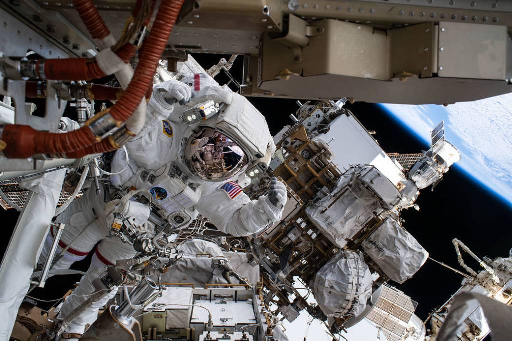 NASA astronaut Nicole Mann during her second spacewalk