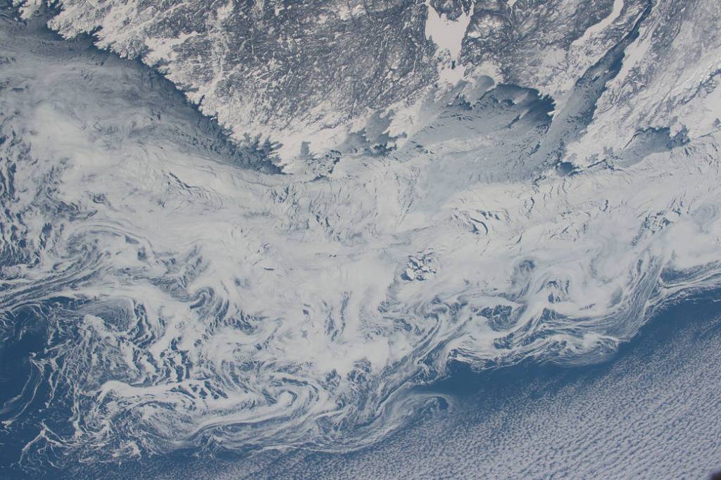 The frozen coast of far eastern Canada