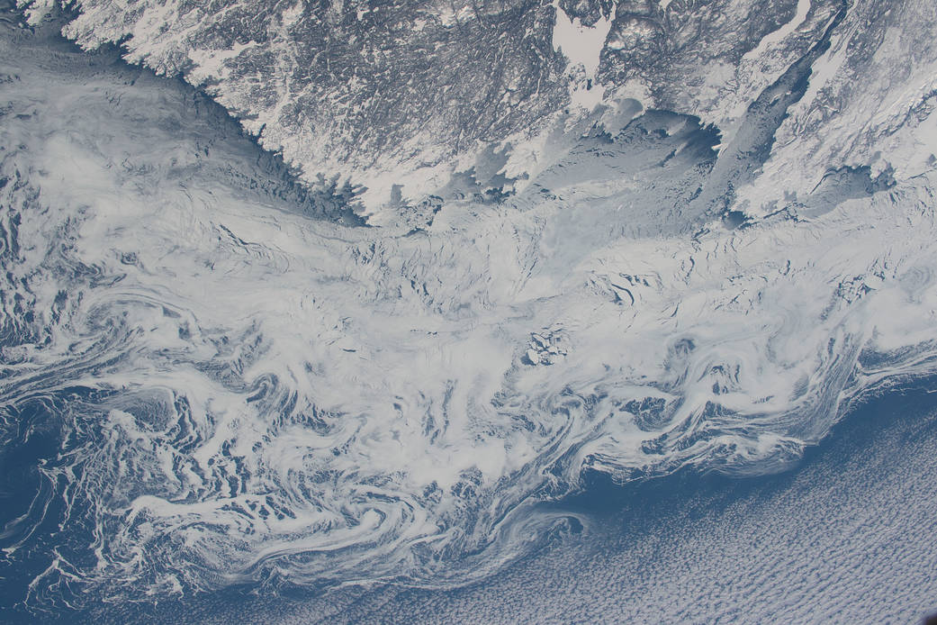 The frozen coast of far eastern Canada
