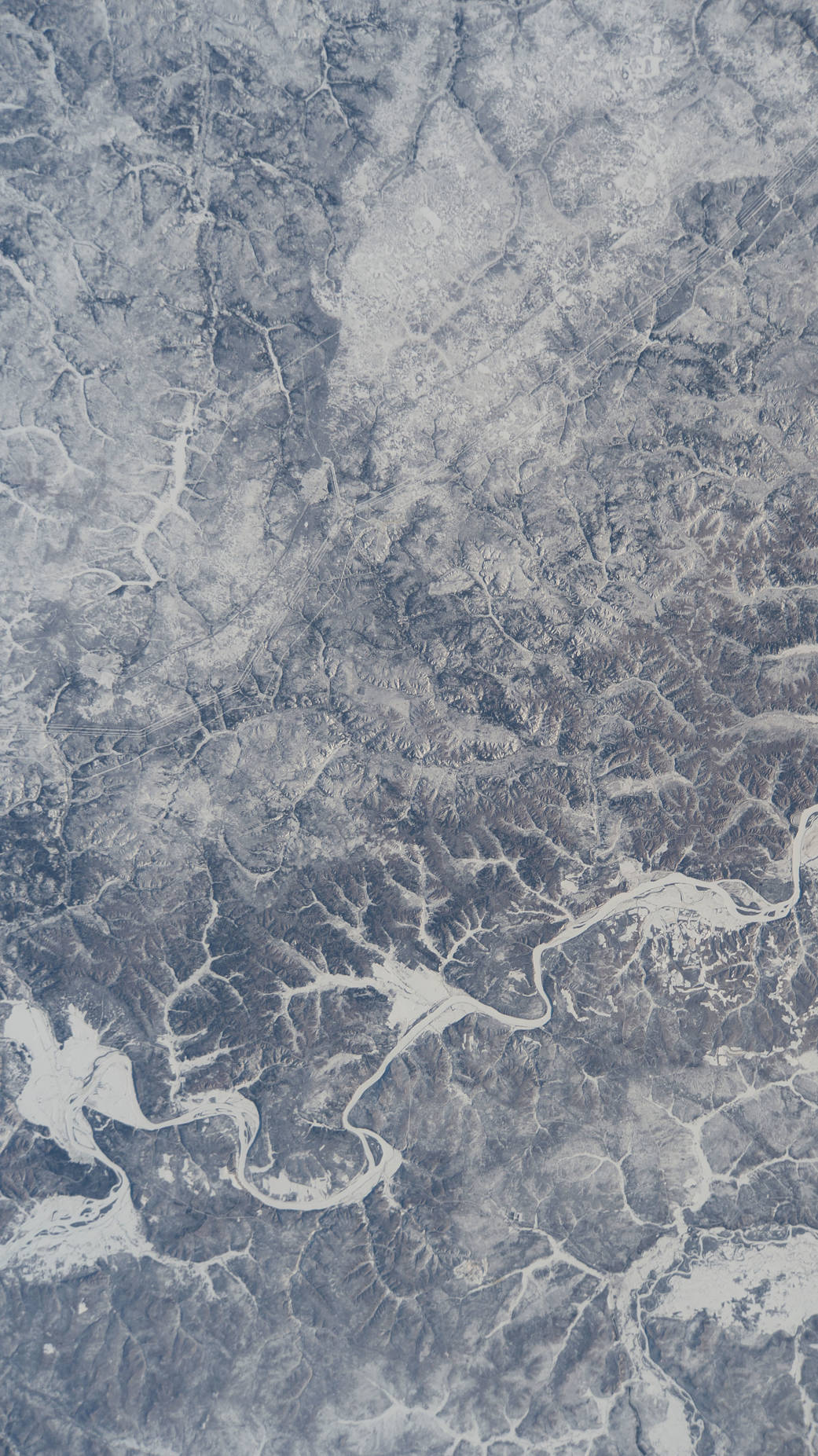 The frozen Amur River