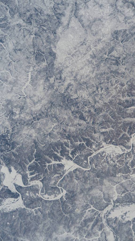 The frozen Amur River